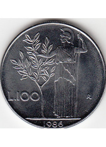 1986 Lire 100 Minerva Conservazione Fior di Conio Italia